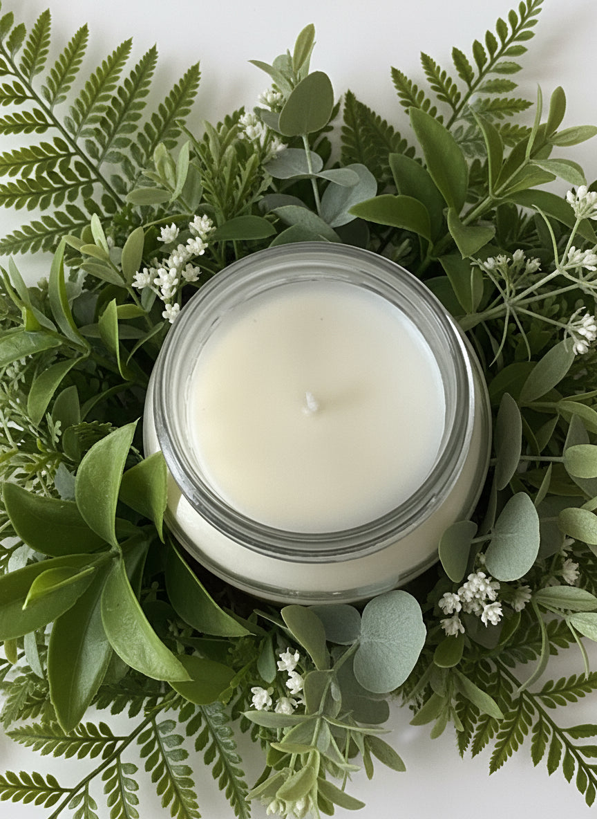 Black Iceberg Scented Candle 16oz Single Cotton Wick Glass Jar