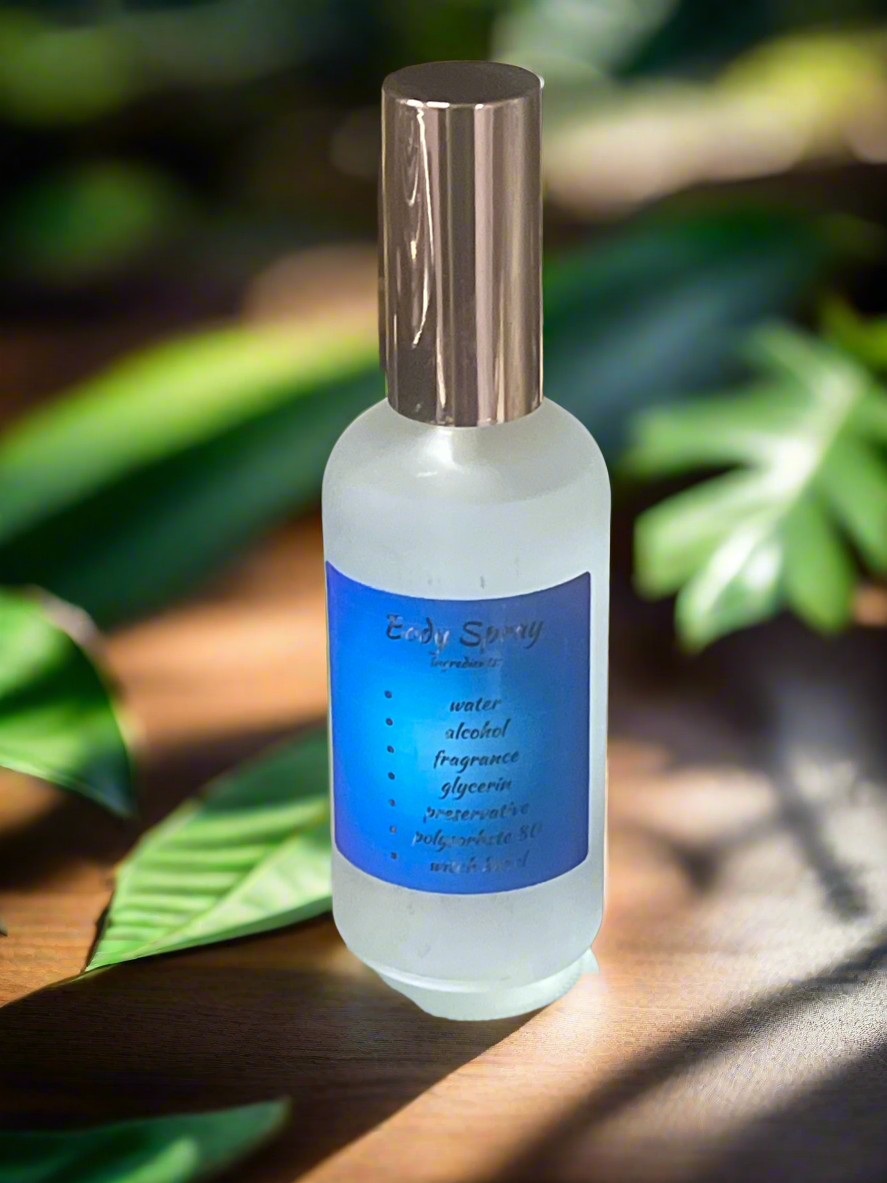 Marine Moss Body Spray Mist 4oz Glass Bottle