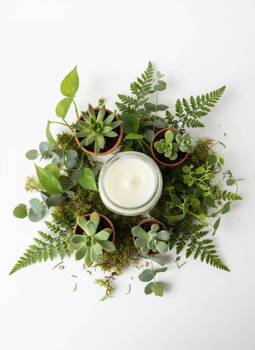 Black Iceberg Scented Candle 8oz Single Cotton Wick Glass Jar