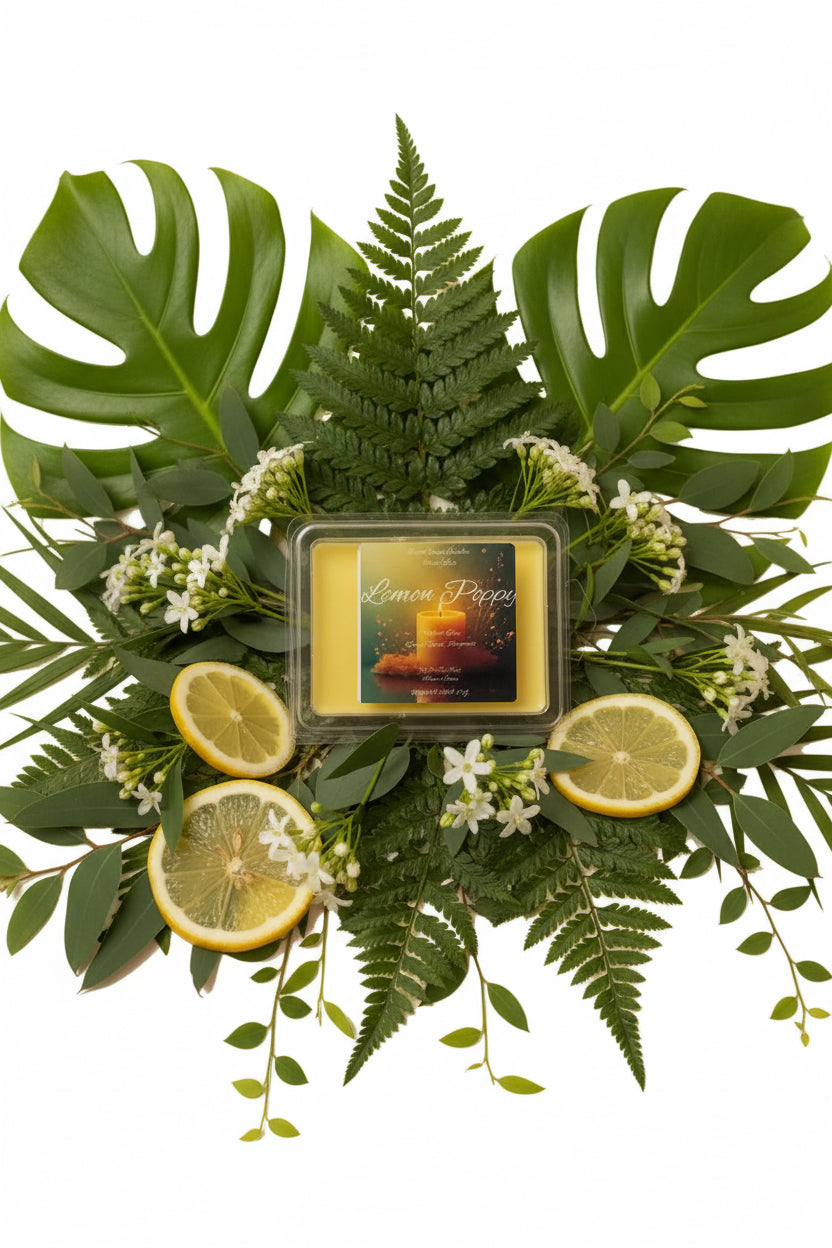 Lemon Poppy Scented Wax Melt 2.5oz Six Cube Warmer Tart