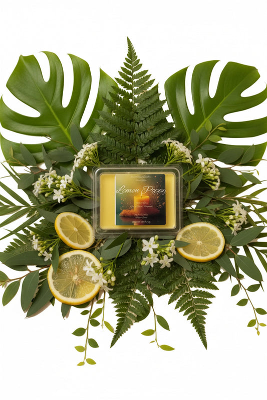 Lemon Poppy Scented Wax Melt 2.5oz Six Cube Warmer Tart