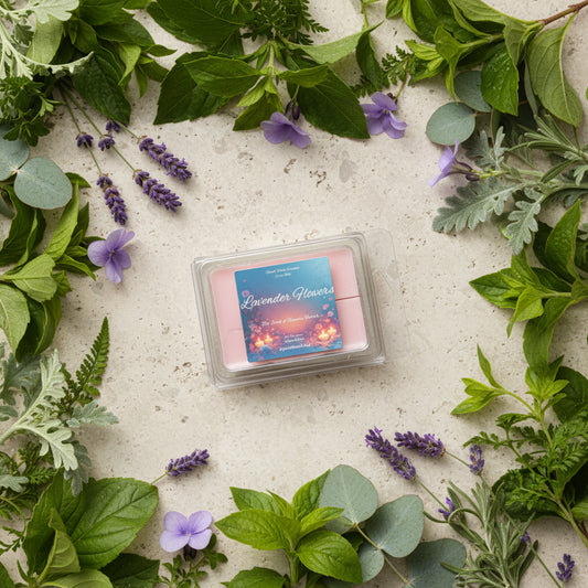 Lavender Flowers Scented Wax Melt 2.5oz  Six Cube Warmer Tart