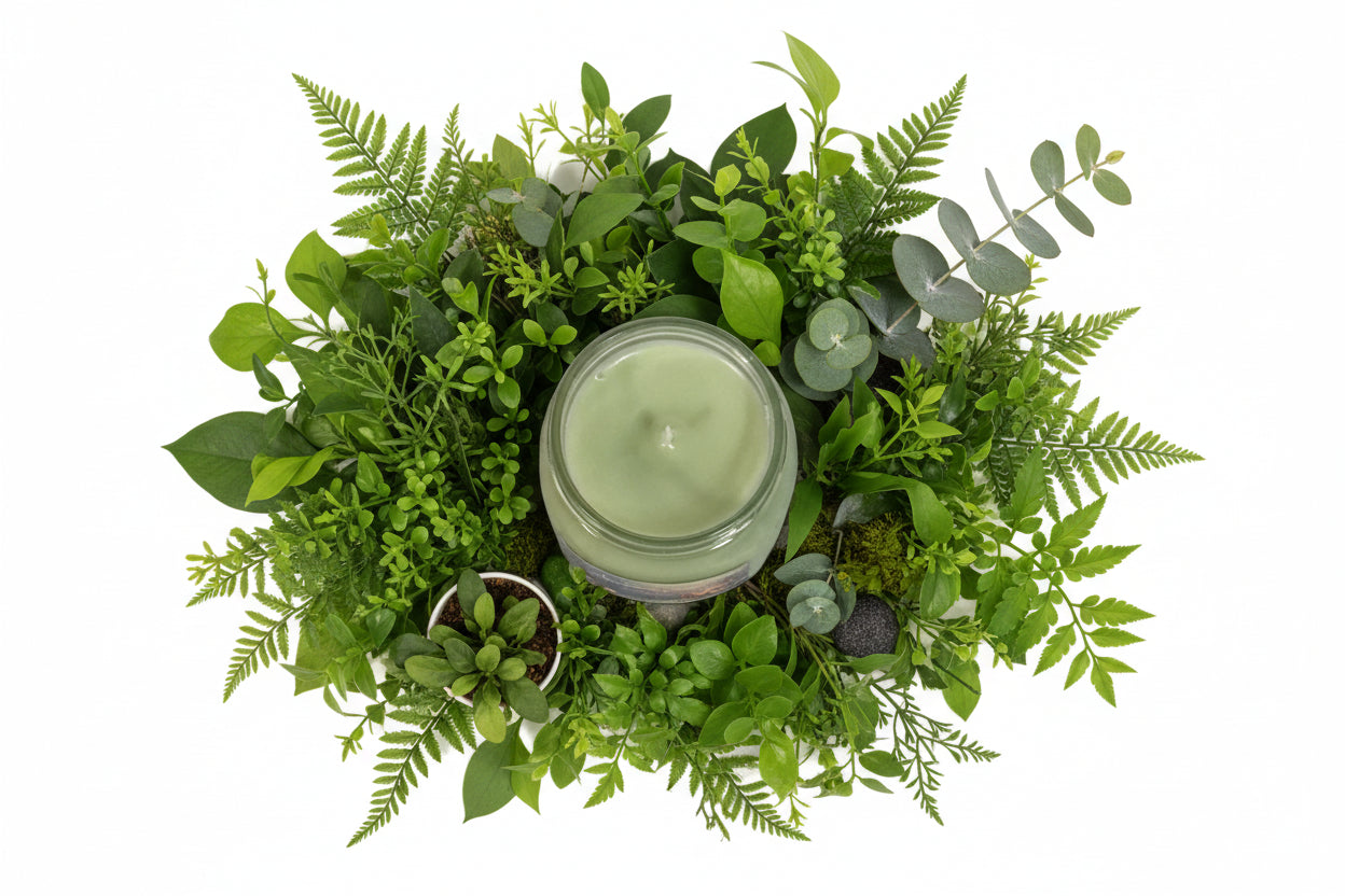 Lavender Sage Scented Candle 8oz Single Cotton Wick Glass Jar