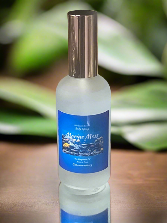 Marine Moss Body Spray Mist 4oz Glass Bottle
