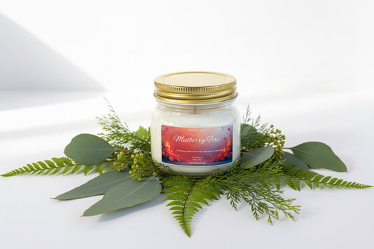 Mulberry Fire Scented Candle 8oz Glass Jar