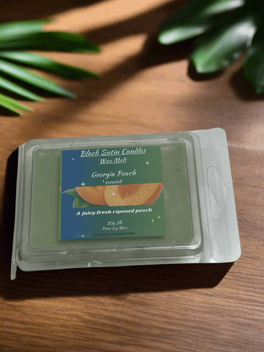 Georgia Peach Scented Wax Melt 2.5oz Six Cube Warmer Tart