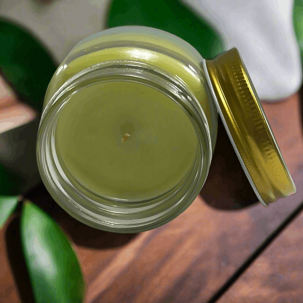 Creme Brulee Scented Candle 8oz Single Cotton Wick Glass Jar