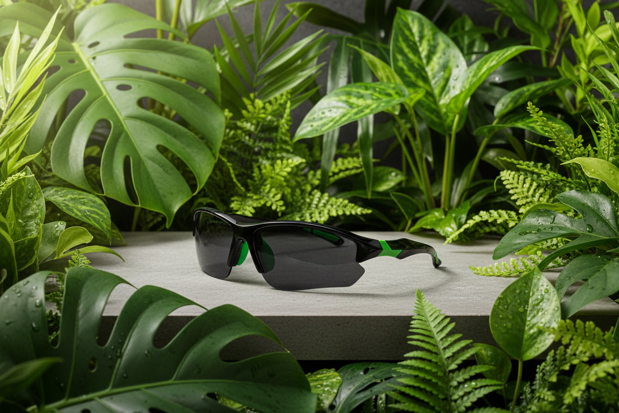 Men & Women Universal Sunglasses Trendy Sporty Style Sun Eyewear Black and Green Frame