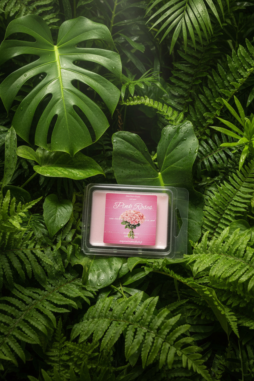 Pink Roses Scented Wax Melt 2.5oz Six Cube Warmer Tart