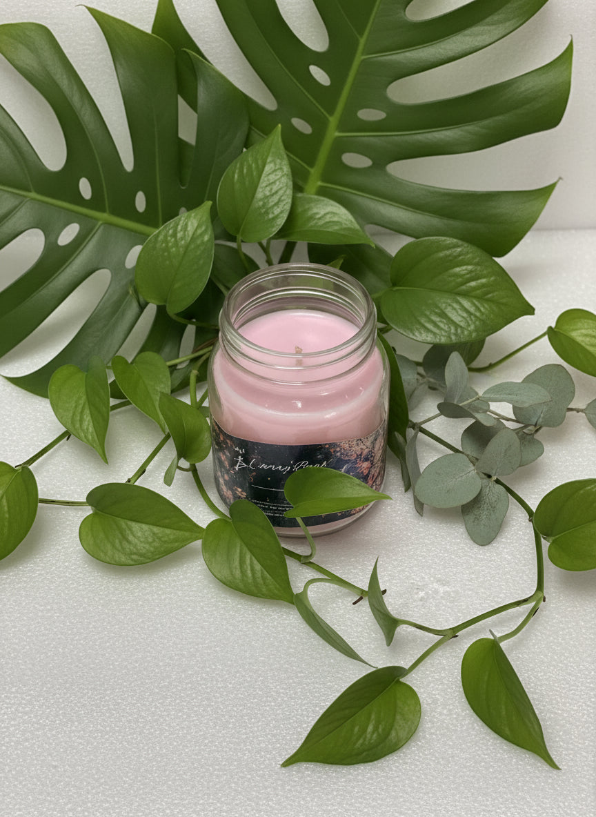 Cherry Bomb Scented Candle 16oz Single Cotton Wick Glass Jar