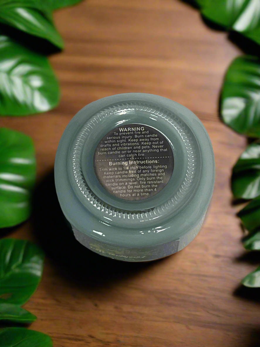 Eucalyptus & Mint Scented Candle 8oz Single Cotton Wick Glass Jar