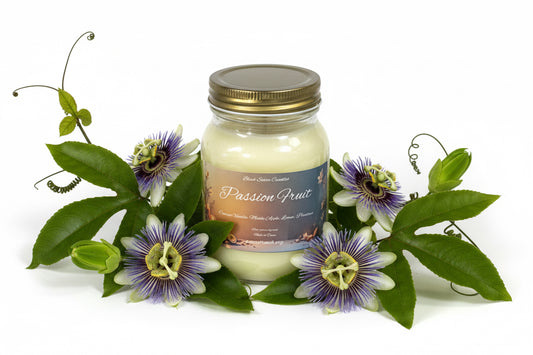 Passion Fruit Scented Candle 16oz Single Cotton Wick Glass Jar