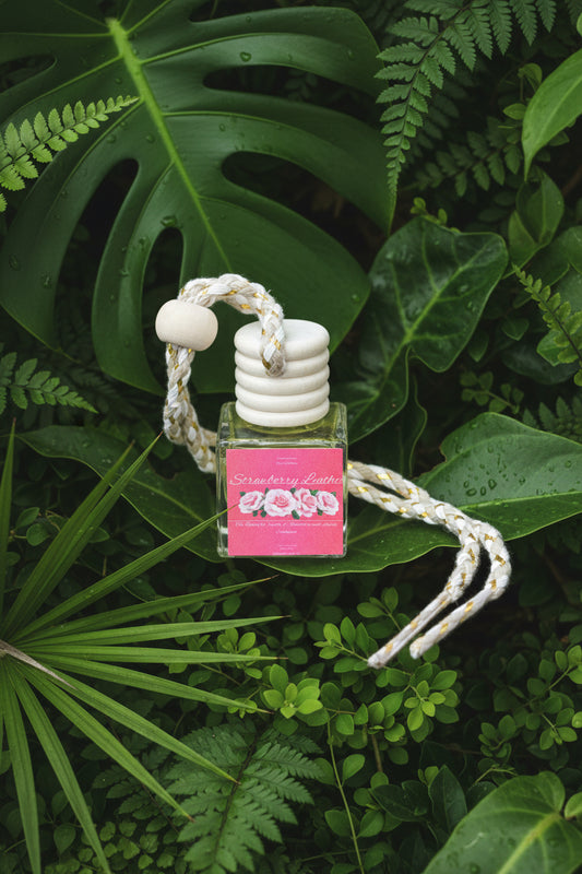 Strawberry Leather Scented Car Diffuser 8ml Clear Air Refresher Fragrance Oil