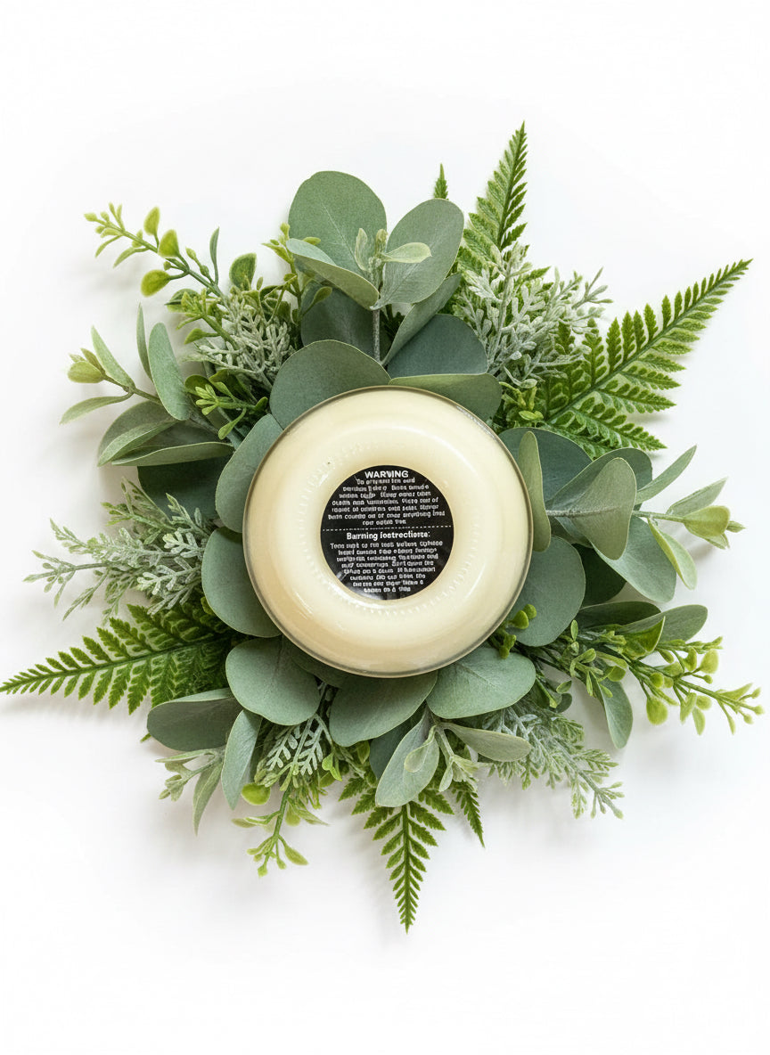 Fresh Basil Scented Candle 16oz Single Cotton Wick Glass Jar