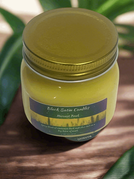 Harvest Peak Scented Candle 8oz Single Cotton Wick Glass Jar