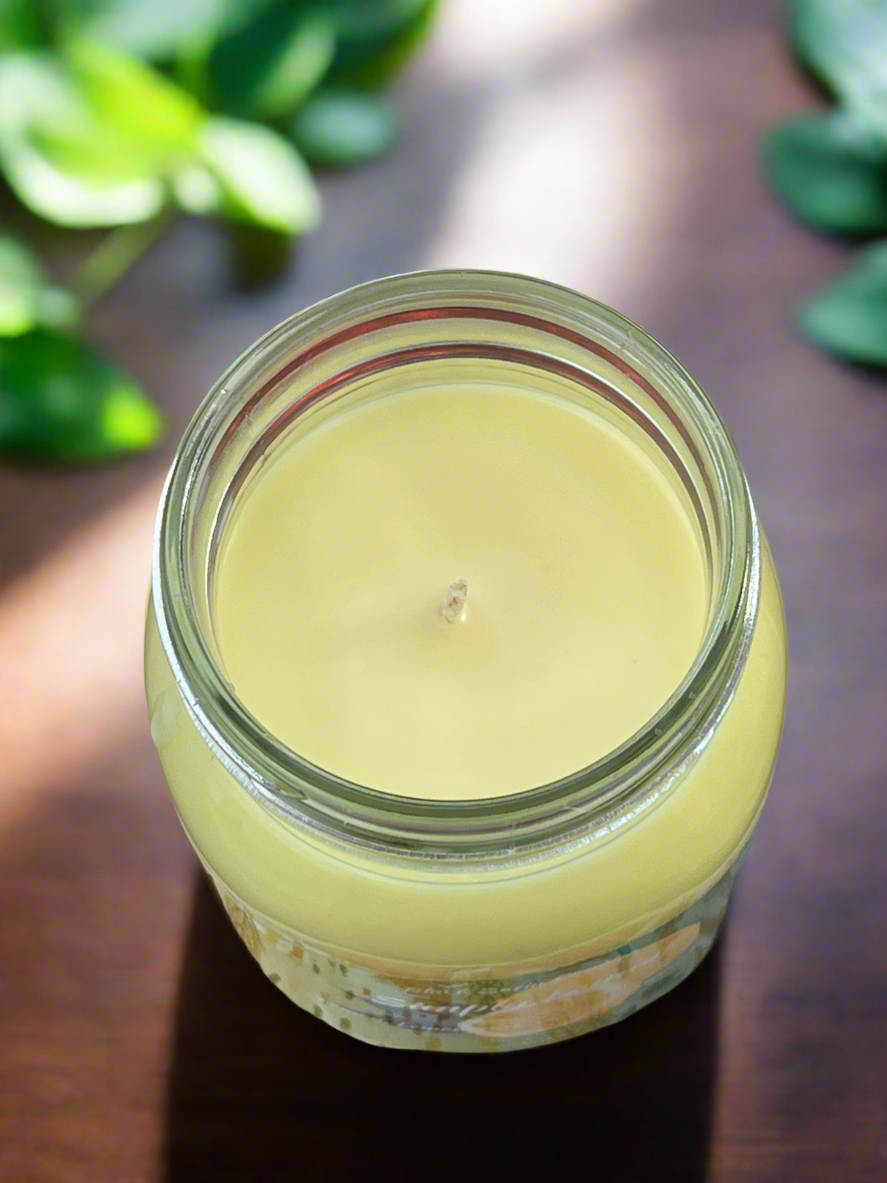 Simply Lemon 16oz Candle Cotton  Wick Glass Jar