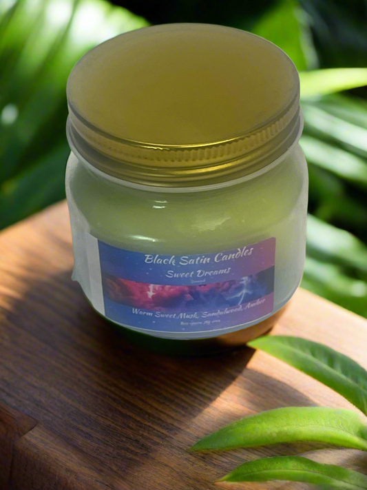 Sweet Dreams Scented Candle 8oz Single Cotton Wick Glass Jar