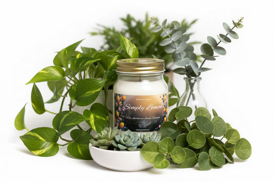 Simply Lemon Scented Candle 16oz Cotton Wick Glass Jar