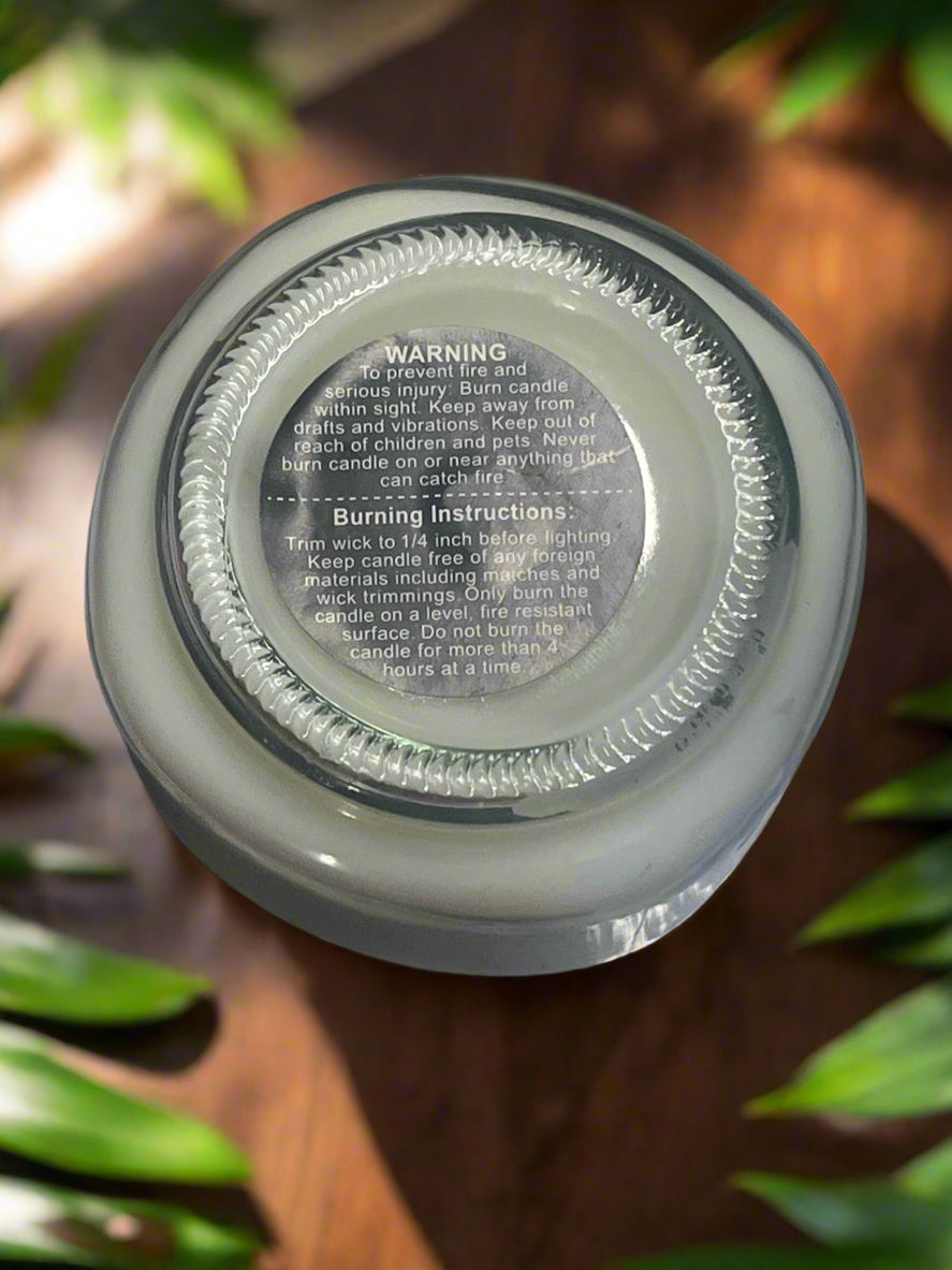 Marine Moss Scented Candle 8oz Single Cotton Wick Glass Jar