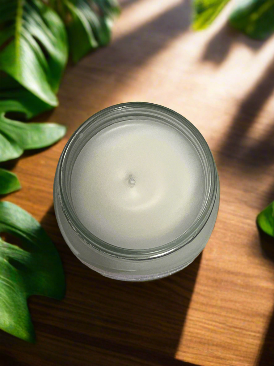 Vanilla Lavender Scented Candle 8oz Single Cotton Wick Glass Jar