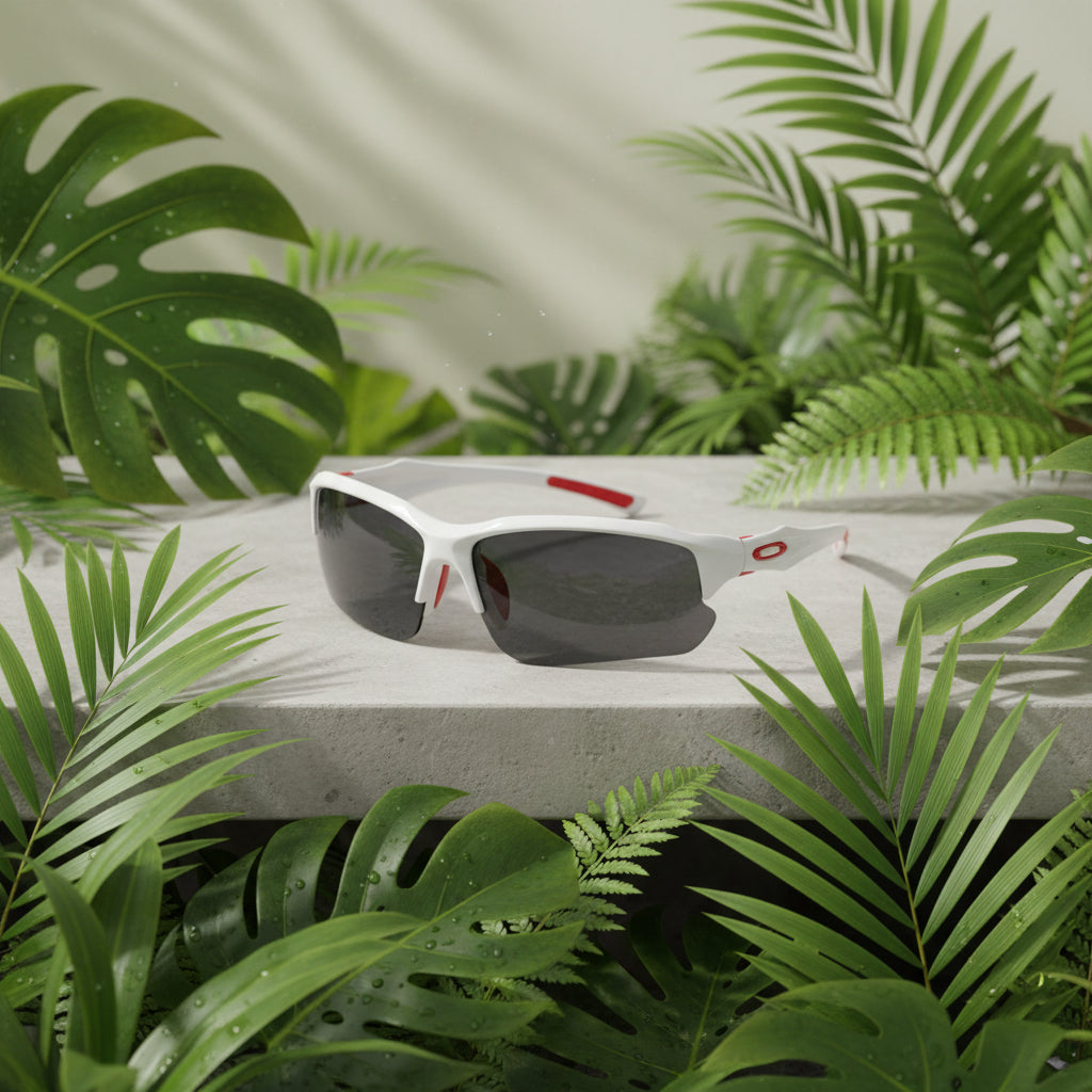 Men & Women Universal Sunglasses Trendy Sporty Style Sun Eyewear White and Red Frame