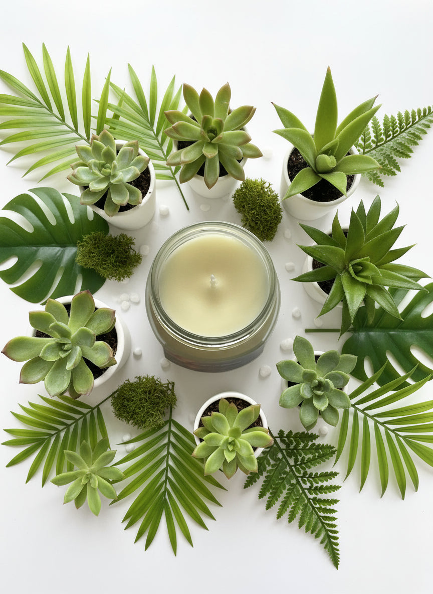 Summer Breeze Scented Candle 8oz Single Cotton Wick Glass Jar