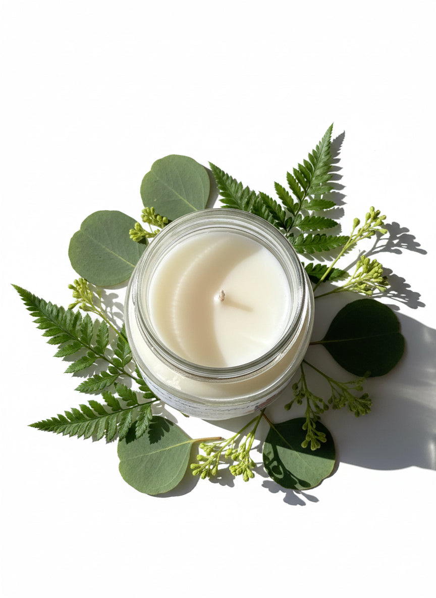 Marine Moss Scented Candle 16oz Single Cotton Wick Glass Jar