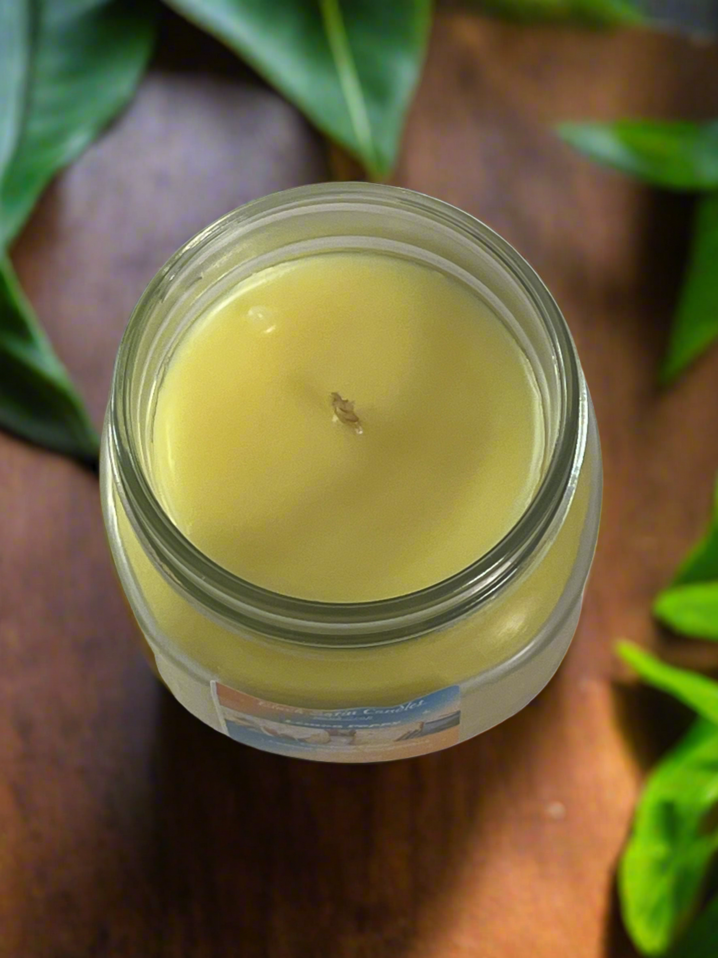 Lemon Poppy Scented Candle 8oz Single Cotton Wick Glass Jar