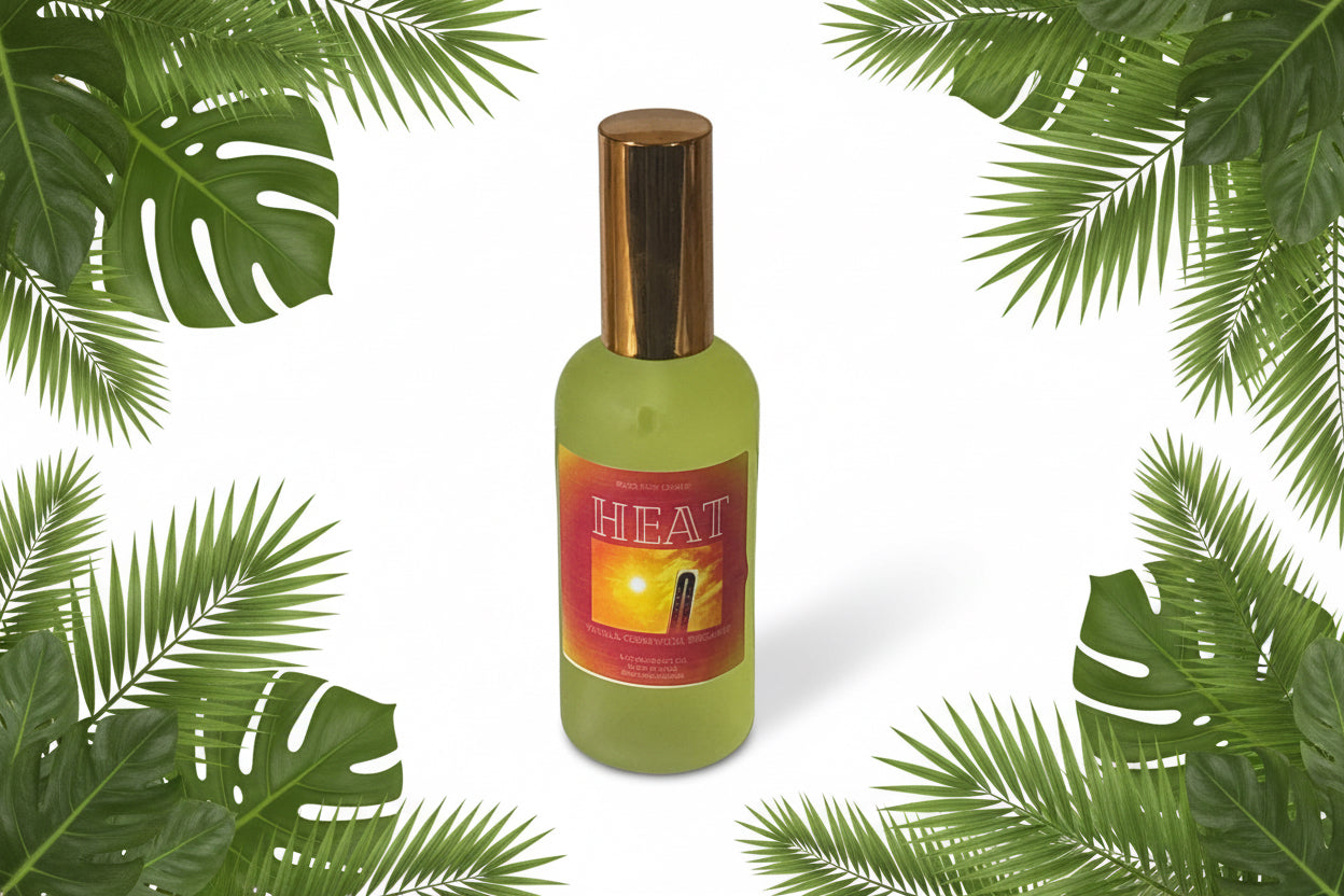 Heat Body Spray Mist 4oz Glass Bottle