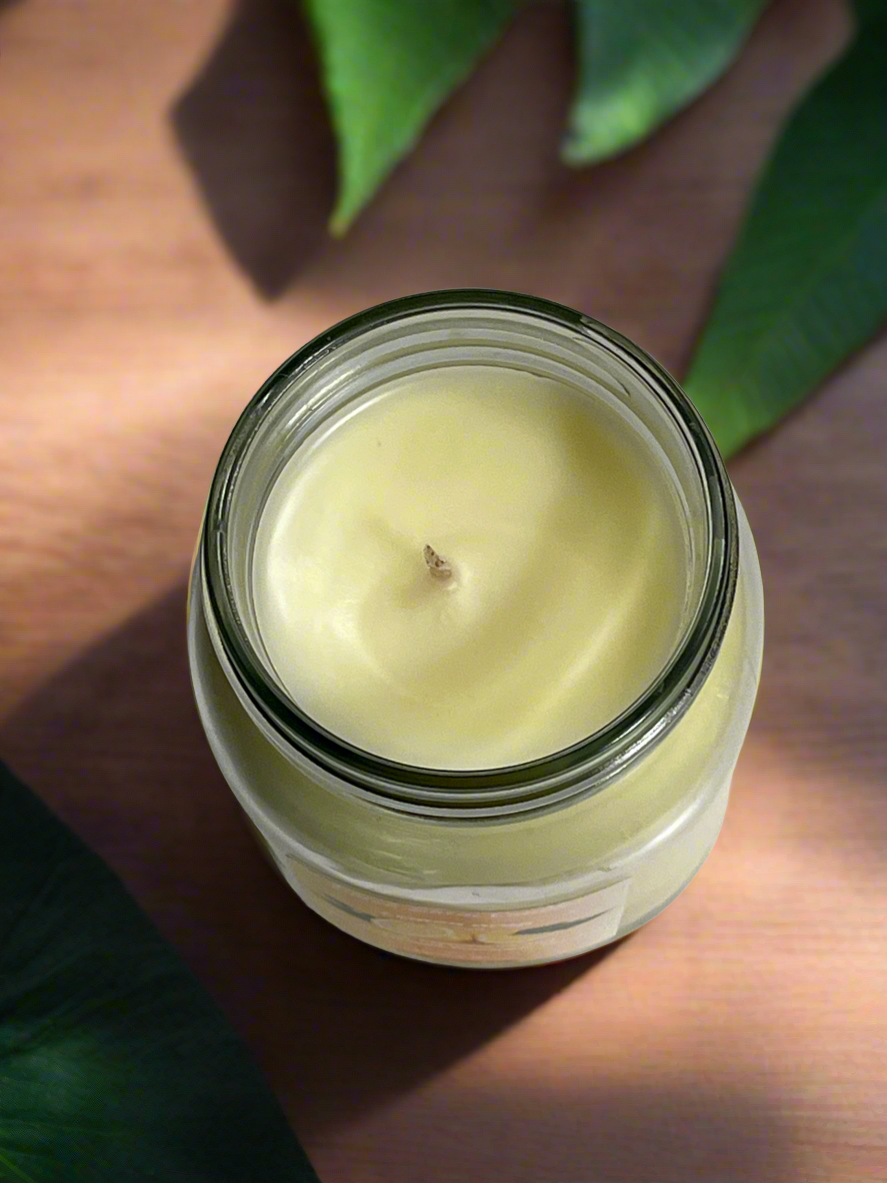 Lemon Drop Scented Candle 16oz Single Cotton Wick Glass Jar