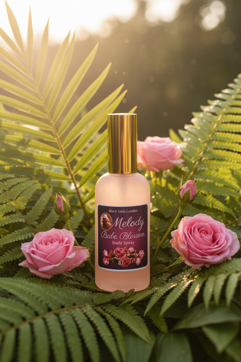 Melody Babe Blossum Body Spray Mist 4oz Glass Bottle