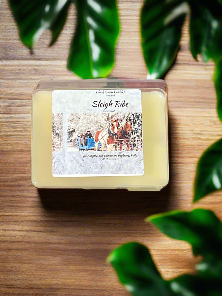 Sleigh Ride Scented Wax Melt 2.5oz Six Cube Warmer Tart