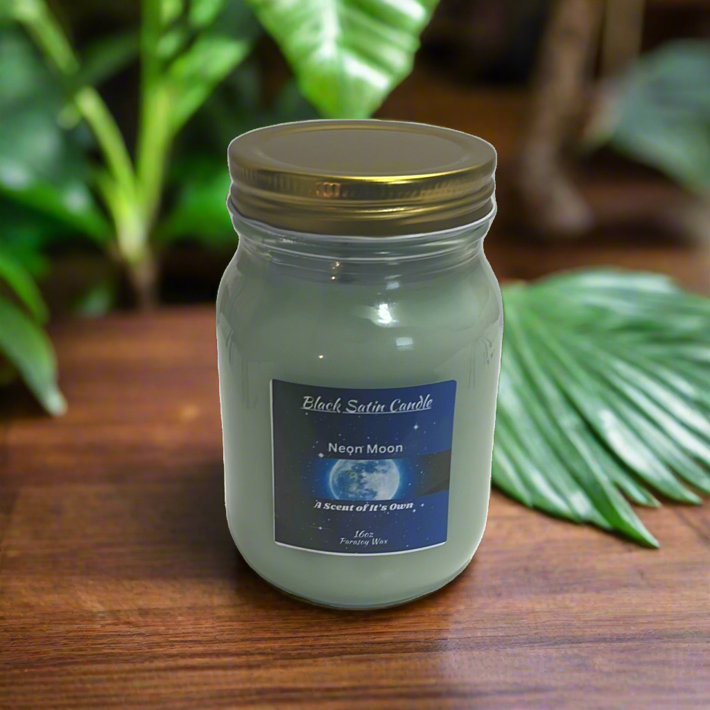 Neon Moon Scented Candle 16oz Single Cotton Wick Glass Jar