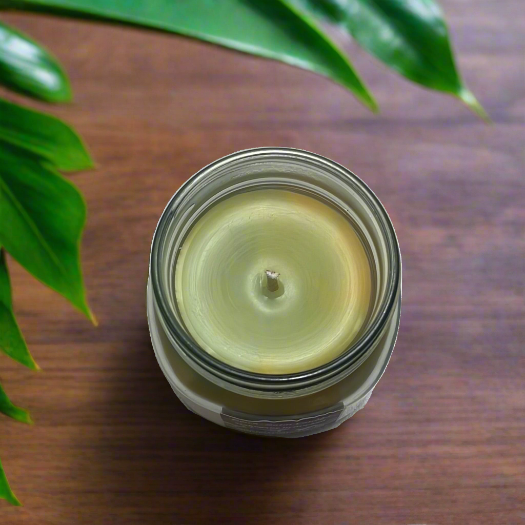 Mahogany Driftwood Scented Candle 8oz Single Cotton Wick Glass Jar